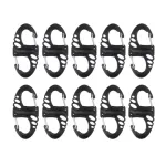Mil-Tec S-Hook karabinų rinkinys, juodi, 10 vnt.
