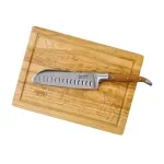 Laguiole Santoku Olive peilis su pjaustymo lenta