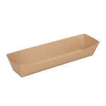 Vienkartinė lėk&scaron;tė pailga KRAFT (26 x 6,3 x 3,4 cm., 125 vnt.)