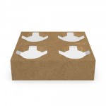 Laikikliai kavos puodeliams (popieriniai, 4 dalių, 50 vnt.)