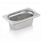 GN indas 1/9 (nerūdijančio plieno, 17,6 x 10,8 cm. + h6,5 cm, 0,6 l n,plieno