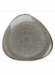 Lėk&scaron;tė 26,5 cm. MEDRI. CHURCHILL. STONECAST PEPPERCORN GRAY, (SPGSTR101). Trikampi pilka, porceliana.