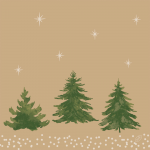 Servetėlė 40 x 40 cm BIO DUNISOFT Humble trees (60 vnt.)