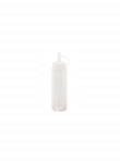 Dispenseris padažams. Plastikinis, skaidrus. 0,7 l. PE/SI. Baltas.