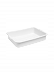 Indas, plastikinis. 54 x 39 x 12.7 cm. Baltas.