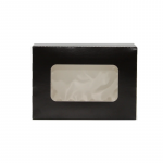 Dėžutė su langu (popierinė, juoda, 17 x 11,5 x h5 cm., 15 vnt.)