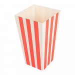 Vienkartinė dėžutė THEPACK STRIPES spragėsiams (2 l., 8 x 11 x h20,5 cm., 100 vnt.)