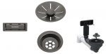 BLANCO Waste fitting set 1x3,5 InFino Satin Dark Steel Priedai