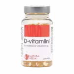 Natura Media Vitaminas D3 100&micro;g, 200 mažų kapsulių