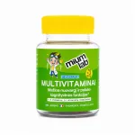 mium LAB Maisto papildas KIDS MULTIVITAMINAI be cukraus, 30 guminukų
