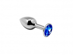 Analinis kai&scaron;tis ,,Mini Metal Butt Plug S'', Mėlynas (galima rinktis spalvą)