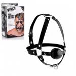 Burnos kai&scaron;tis XR Brands "Head Harness with Ball Gag 1.65"