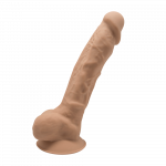 Realisti&scaron;kas falo imitatorius Silexd Model 1 9" Caramel, &scaron;viesiai rudos spalvos
