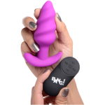 Įkraunamas vibruojantis analinis kai&scaron;tis su pulteliu &ldquo;21X vibrating swirl butt plug&rdquo; - violetinis (galima rinktis spalvą)