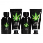Kelioninis kūno priežiūros rinkinys "Green Tea & Hemp Oil" - 4 produktai