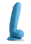 Realisti&scaron;kas falo imitatorius XR Brands POP 8.25" Dildo with Balls, mėlynos spalvos