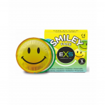 Universalūs prezervatyvai "EXS Smiley Face" - 3 vnt. (galima rinktis kiekį)