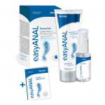 Rinkinys "Joydivision EasyANAL StarterSet": Lubrikantas - 80 ml, Atpalaiduojantis pur&scaron;kiklis - 30 ml, Knygelė