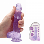 Realisti&scaron;kas falo imitatorius &bdquo;Dildo with Balls&rdquo;, Violetinis- 15 cm