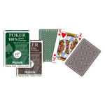 Piatnik 100% Plastikinės Pokerio kortos 2 vnt. (žalios ir rudos)