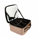 Lagaminas makiažo priemonėms Osom Professional Cosmetic Case With Lighted Mirror OSOMP040RG, rožinės aukso spalvos