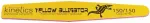 Dildė nagams Kinetics Yellow Alligator KFK150, 150/150 rupumo,1 vnt.