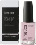 Rožinio aukso stipriklis nagams Kinetics Rose Gold Hardener KGC05, 15 ml