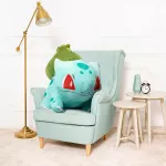 Didelis Pliu&scaron;inis Pok&eacute;mon Bulbasaur Balbazauras, Mink&scaron;tas Žaislas, 70 Cm, Žalias