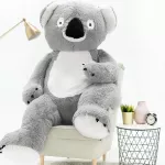 Didelė Pliu&scaron;inė Koala, Mink&scaron;tas Žaislas, 200 Cm, Pilka, Koko