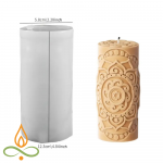 Žvakių formelė Mandala, silikoninė, 58x123mm