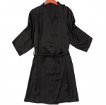 Juodas Delux &scaron;ilkinis chalatas M