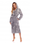 &Scaron;iltas chalatas "Starry grey long" XL