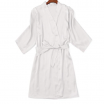 Baltas Delux &scaron;ilkinis chalatas S