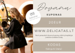 DOVANŲ KUPONAS 50eur Pa&scaron;tomatu arba pa&scaron;tu i&scaron;spausdintas kuponas