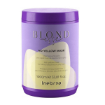 Inebrya Blondesse No Yellow Mask geltonus tonus neutralizuojanti plaukų kaukė, 1000 ml