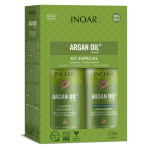INOAR Argan Oil Duo Kit - intensyviai drėkinantis rinkinys su Argano aliejumi, 2x250 ml