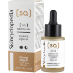 Skincyclopedia Shimmer Body Oil blizgesio suteikiantis kūno aliejus su 5% spindesį skatinančiais aliejais,skvalenu, arganų aliejumi ir aukso dalelėmis, 30 ml