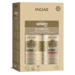 INOAR Absolut Daymoist Duo Kit - priemonių rinkinys chemi&scaron;kai pažeistiems plaukams, 2x250 ml