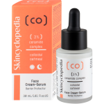 Skincyclopedia Face Cream-Serum Barrier Protector drėkinamasis veido serumas su 3% keramidų kompleksu ir koloidiniais avižiniais dribsniais, 30 ml