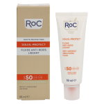 ROC Soleil-Protect Anti-Wrinkle Smoothing Fluid SPF 50+ apsauginis fluidas nuo saulės veidui mažinanti senėjimo požymius, 50 ml