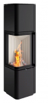 Plieninė krosnelė Spartherm CUBO L RLA, kampinis stiklas, juoda spalva