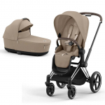 Cybex Priam V4 vežimėlio komplektas Cozy Beige, Frame Chrome Brown