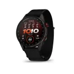 Garmin Approach S72 43mm Golf GPS Smartwatch Black/Red Ti Bezel Black ComfortFit Fabric Band