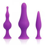 Ohmama Silicone Anal Plug Set Purple