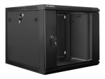 Komutacinė spinta pakabinama LANBERG WF01-6609-10B 19 demounted flat pack 9U/600x600mm black