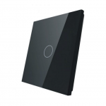 Stiklo panelė vieno mygtuko juoda Livolo