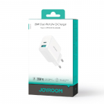 Įkroviklis JOYROOM (JR-TCF21) (1xUSB-C;1xUSB 3A 20W) baltas