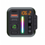 Įkroviklis automobilinis + FM transmiteris Blue Star (MT04B) (2xUSB-C, 20W, 3.0A) juodas