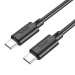 USB kabelis HOCO X88 "USB-C (Type-C) to USB-C (Type-C)" (60W) 1m juodas