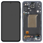 Ekranas Samsung A556 A55 5G su lietimui jautriu stikliuku ir rėmeliu Awesome Navy originalus (used Grade C)